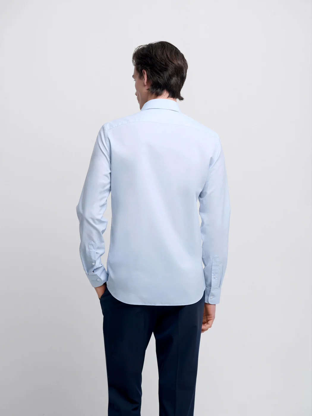 Chemise slim en coton double retors