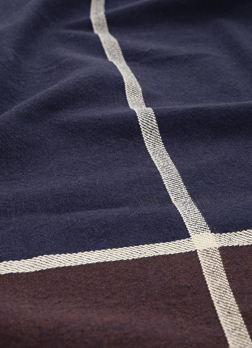 TORCHON à CARREAUX CORO MARINE