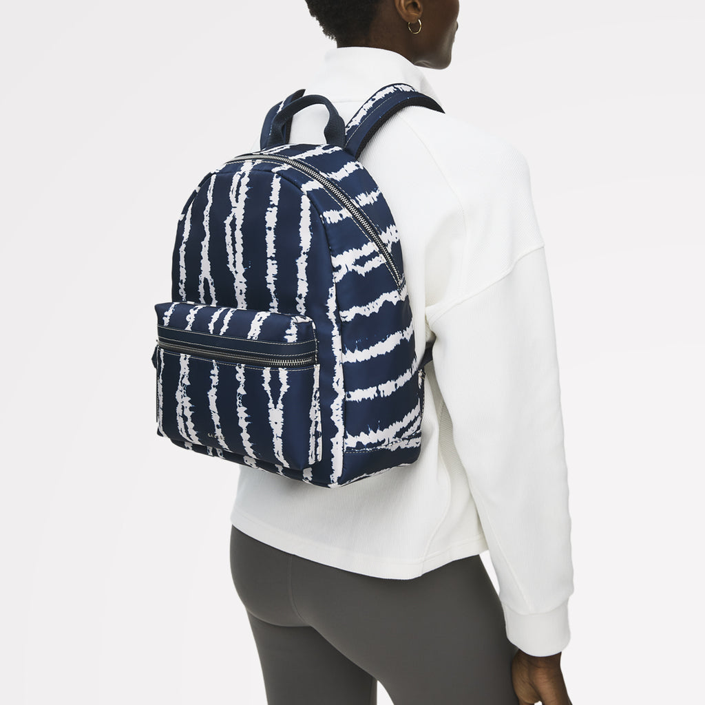 Halley Row - Tie Dye Stripe - Medium Ziptop Backpack