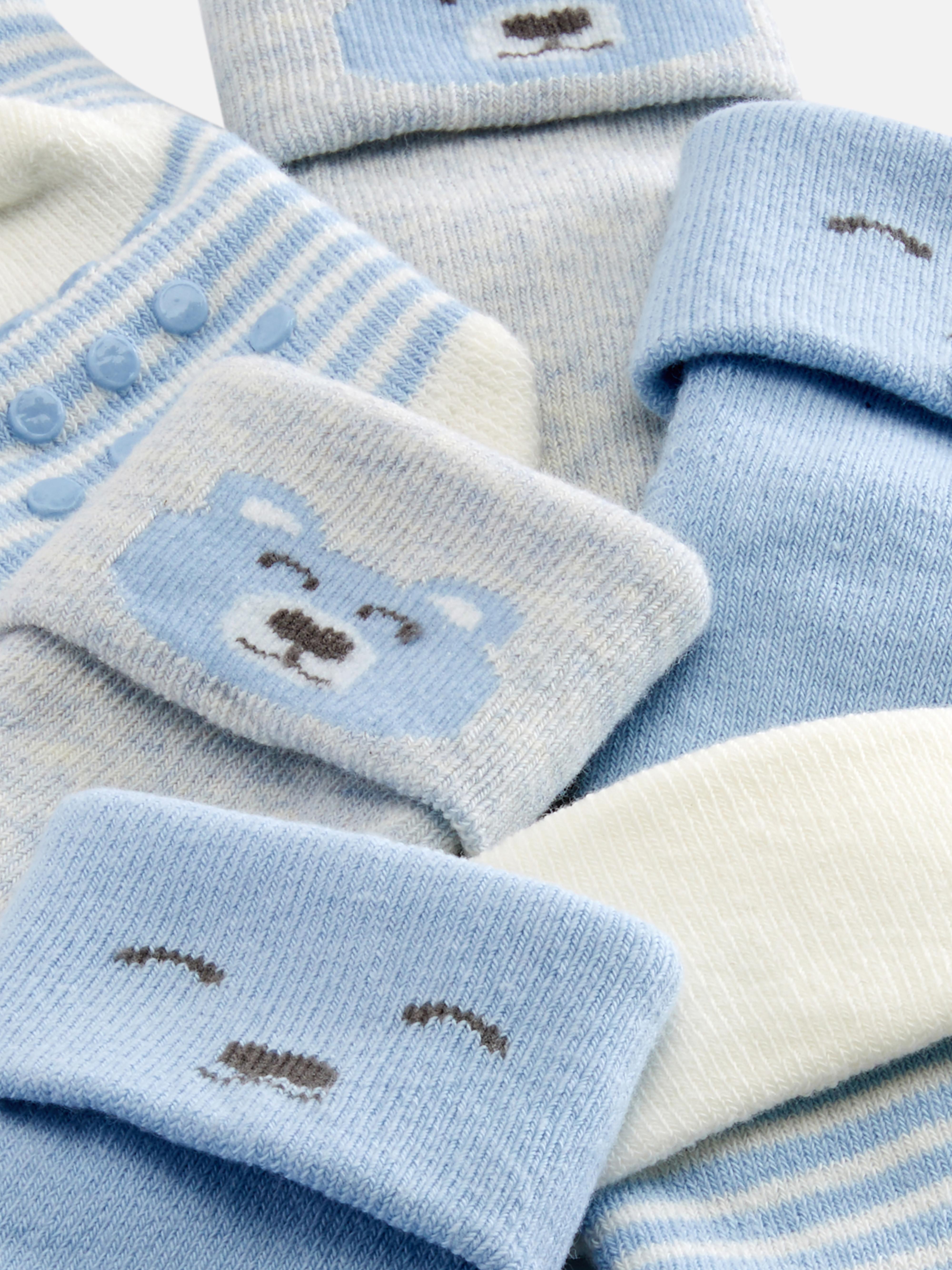 3pk Bear Grip Sole Socks
