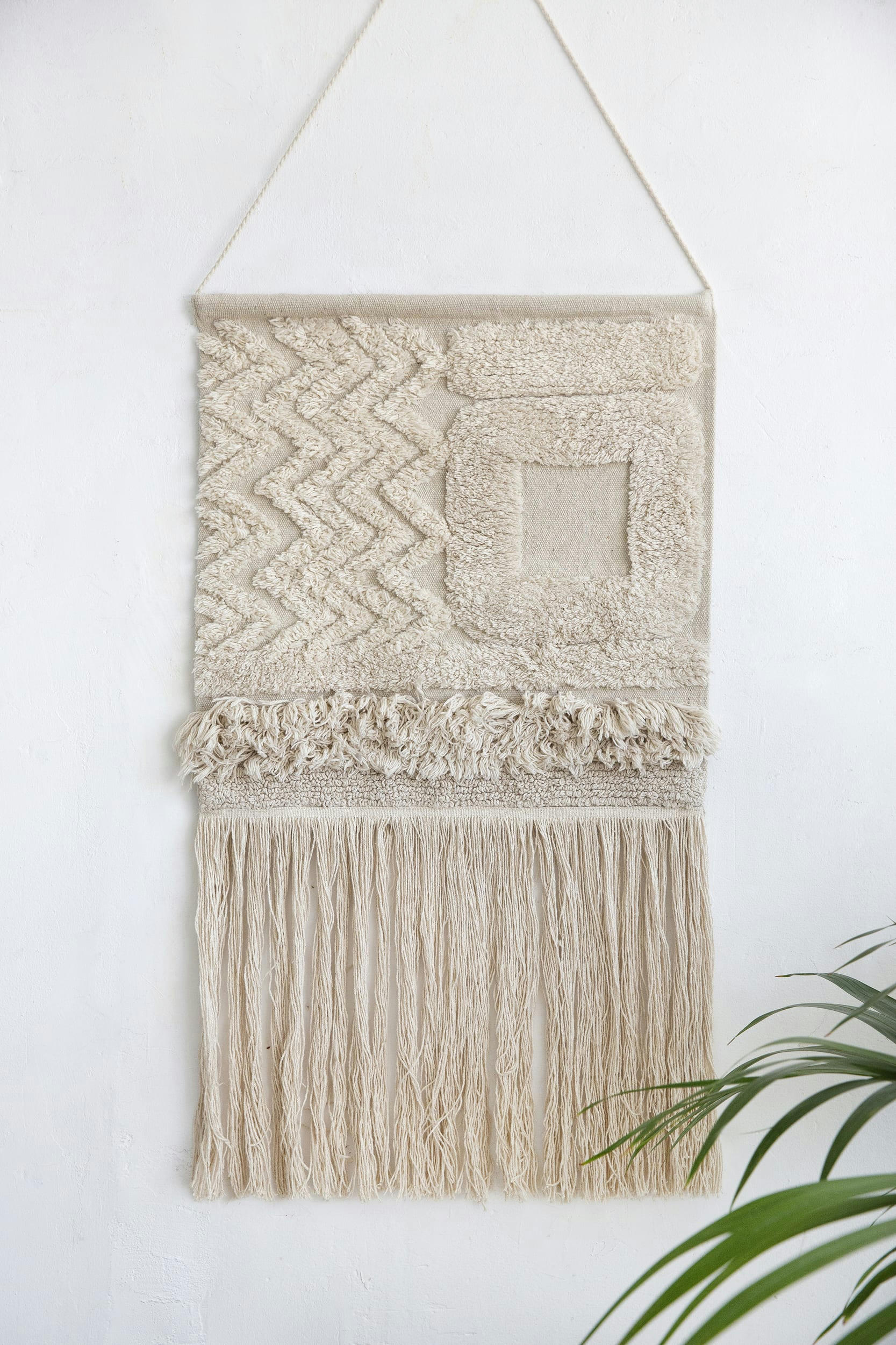 EARLY HOURS - Tenture murale beigele en coton beige 50x85