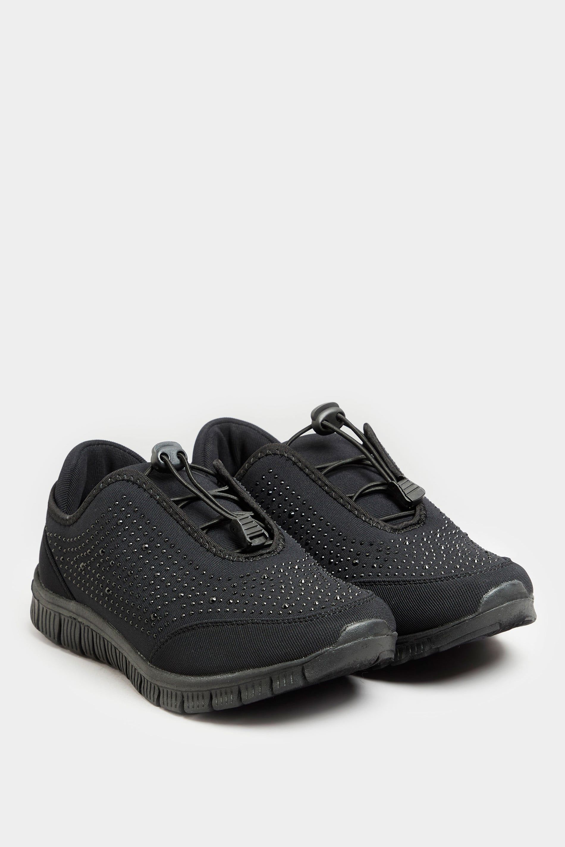 Yours Wide and Extra Wide Fit Embellished Drawcord Trainers