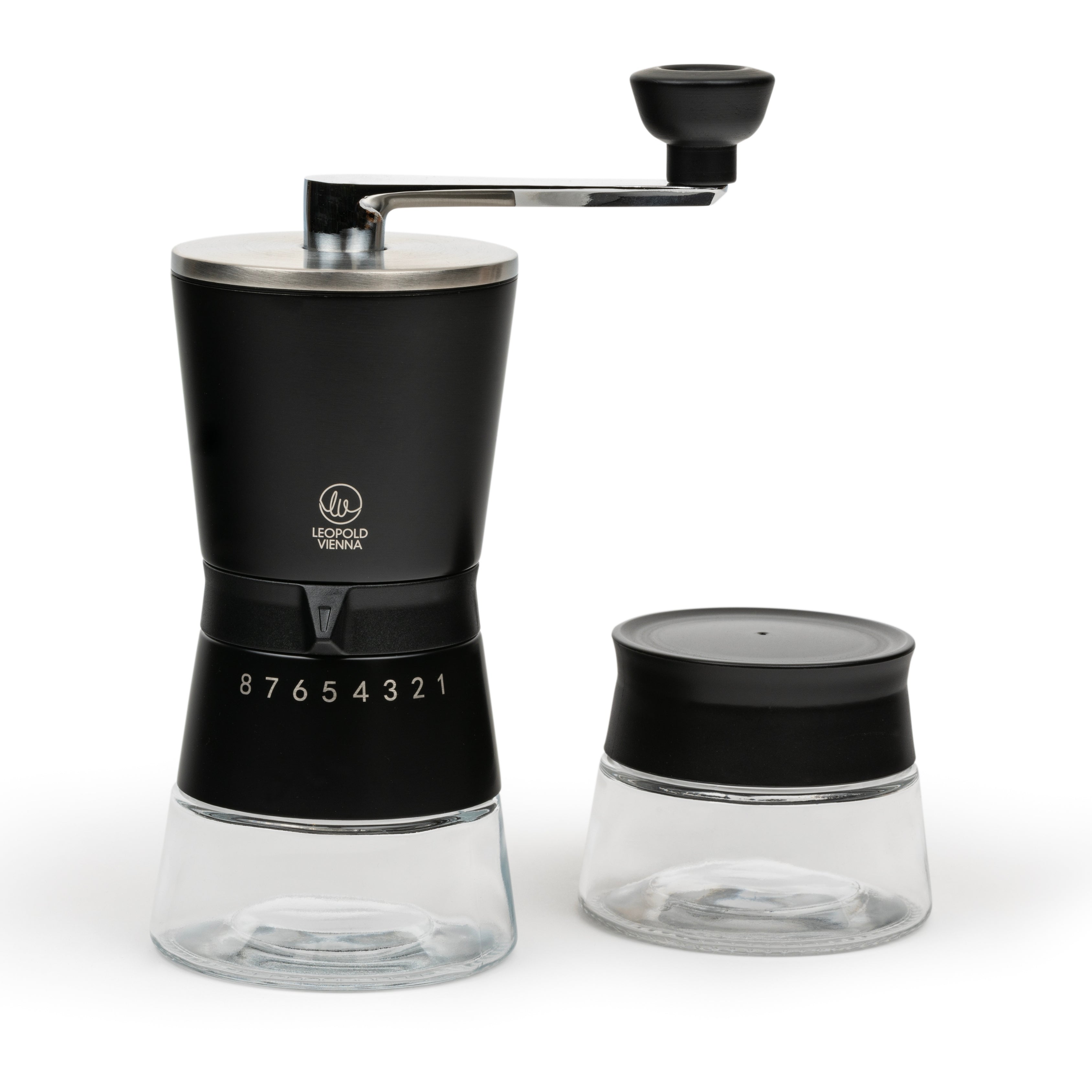 Leopold Vienna - Koffiemolen   bewaarpot Bologna giftset zwart- handmatig