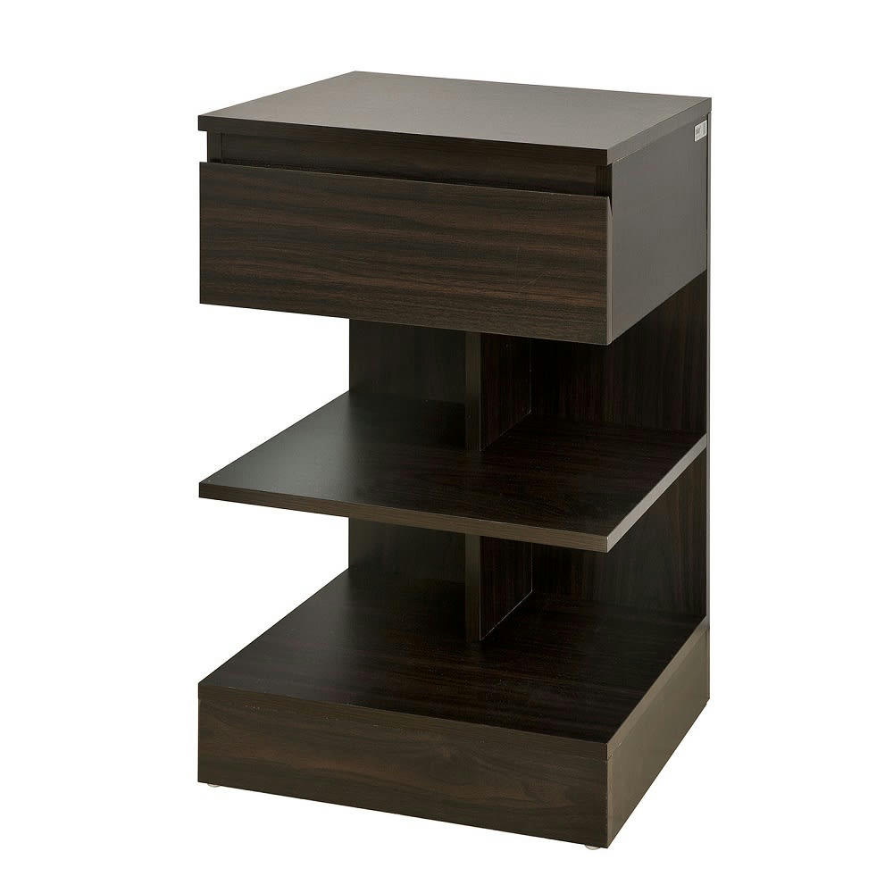 - Table de chevet en panneau de particule marron