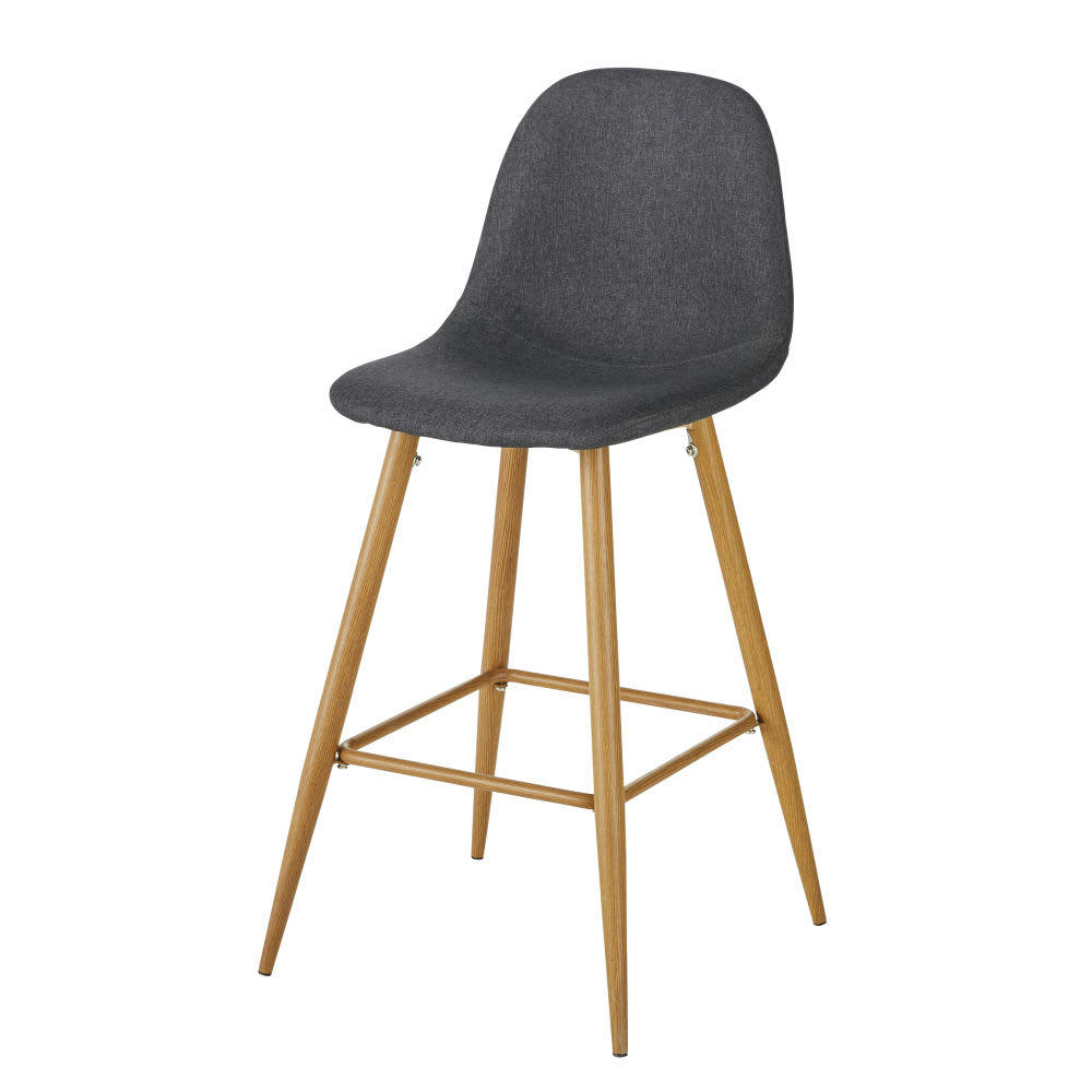 Clyde - Chaise style scandinave gris anthracite H66