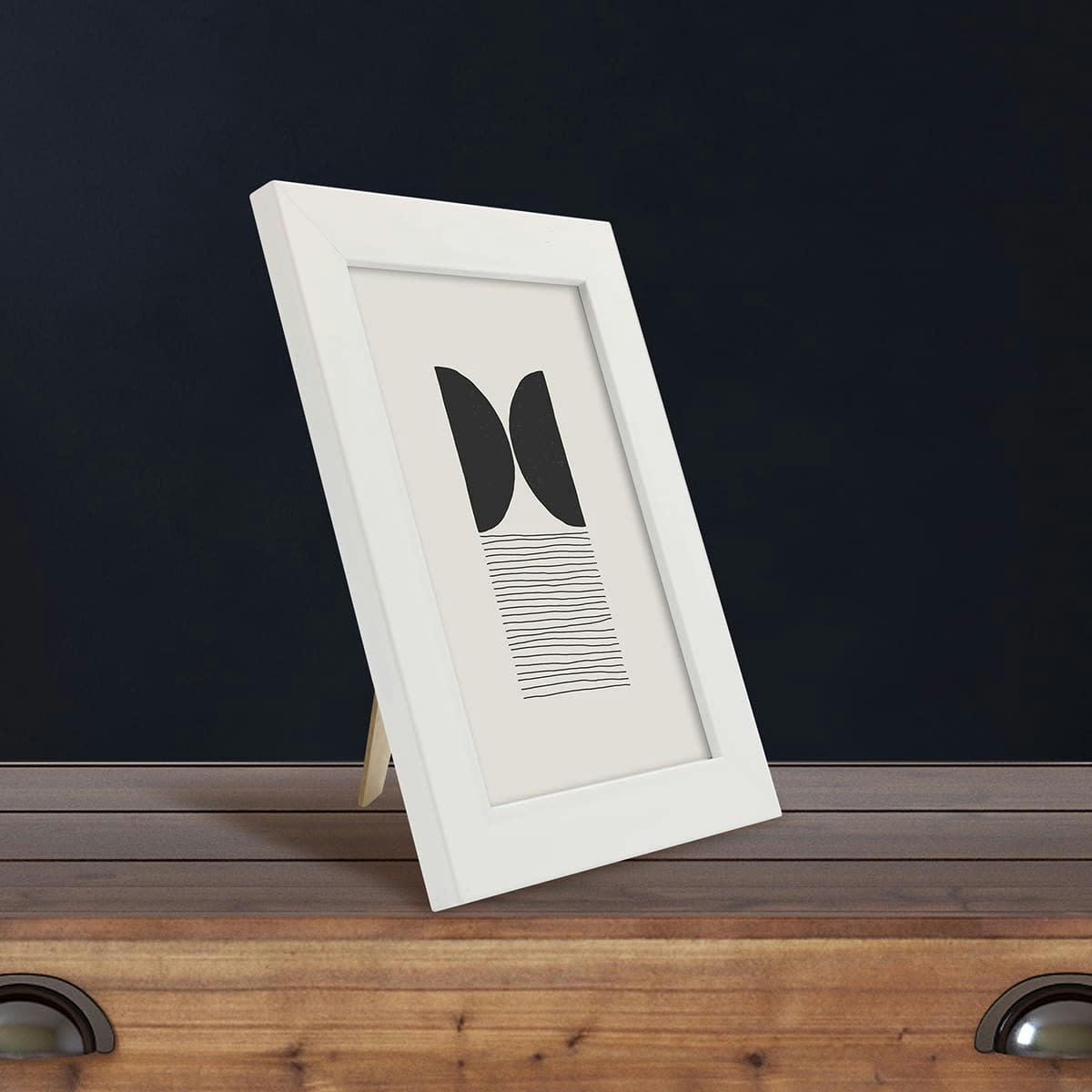 ETERNEL - Cadre photo design blanc 13x18 cm bois reconstitué fsc