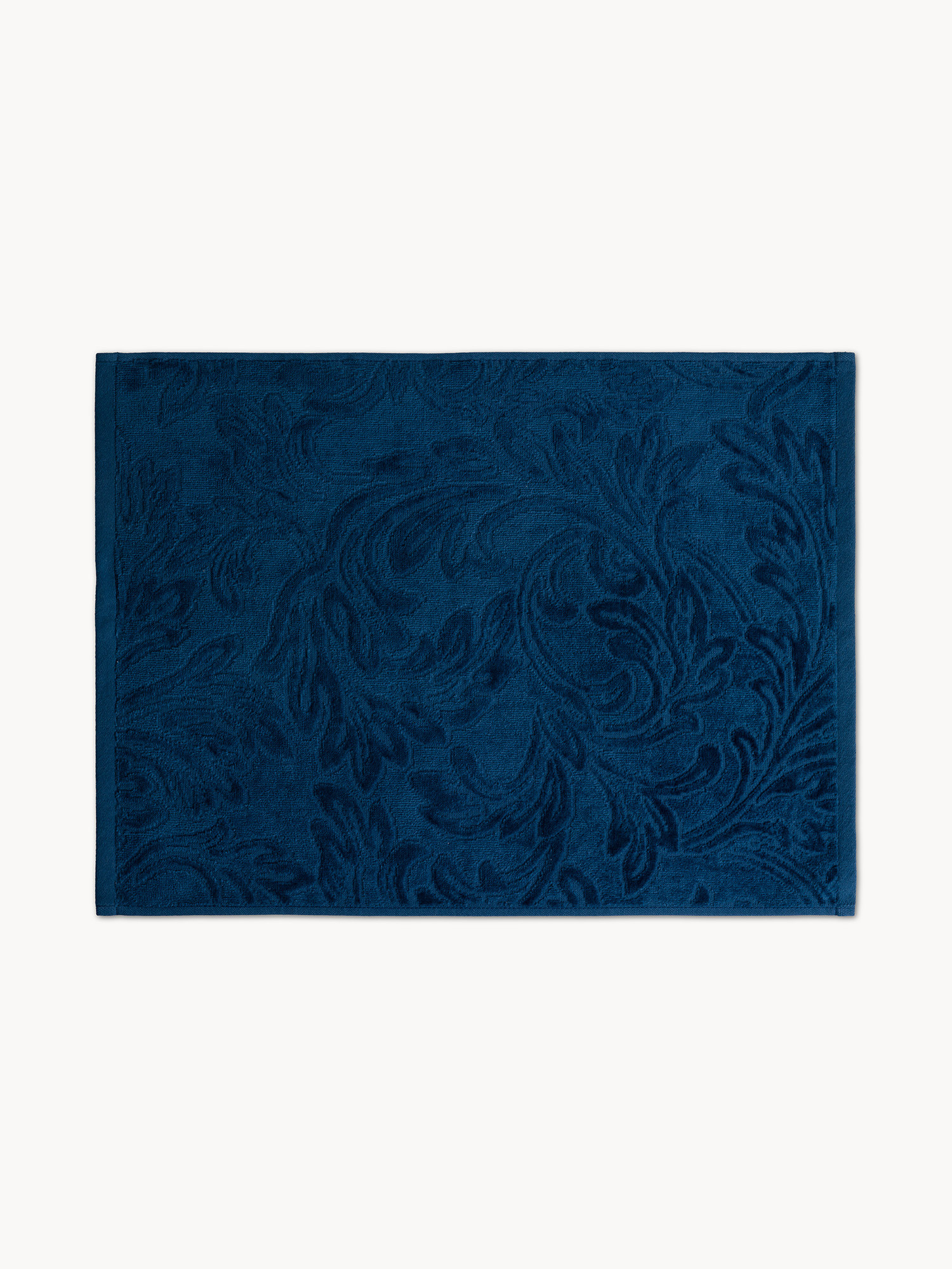 Asciugamano in velour di cotone lavorazione damascata