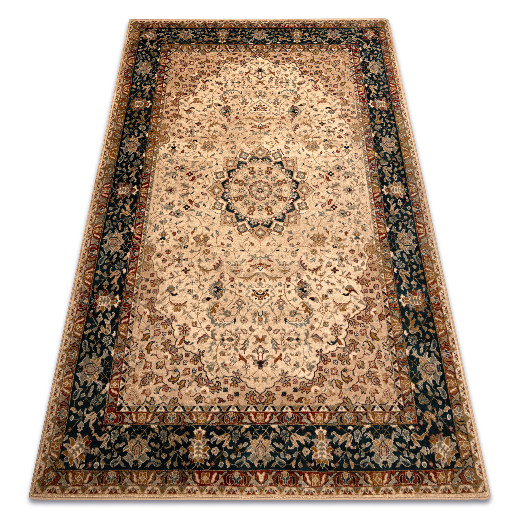 Dywan wełniany OMEGA ADAGIO Vintage, rozeta szmaragd 170x235 cm