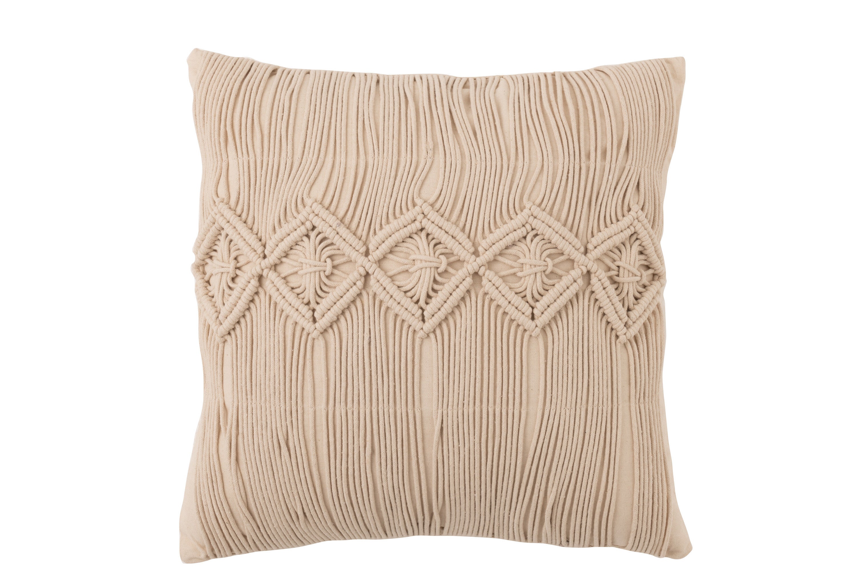 J-Line kussen Cosy - katoen - beige - large