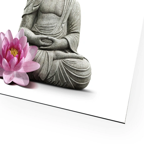 Badrückwand »Buddha«, BxH:90 cm x 45 cm, weiß