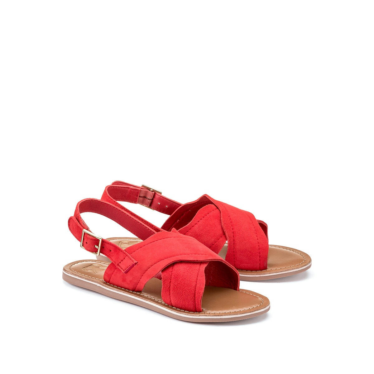 Sandales en cuir croisé