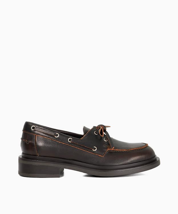Giigee Brown - Leather Boat Shoes