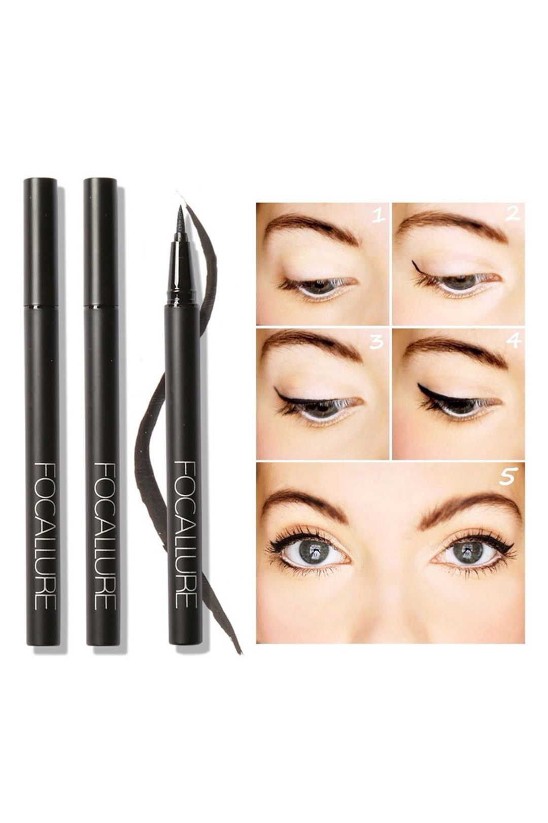 SHEONLY Set of 3 Black Liquid Eyeliner Pens