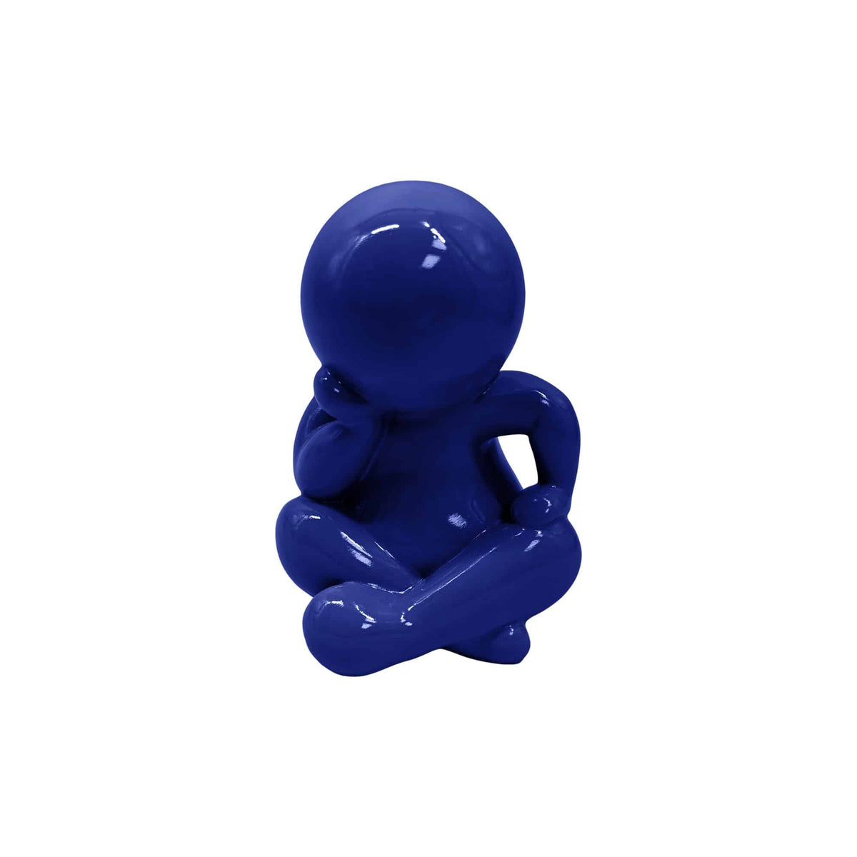 Present Time ornament Amigo Sitting Large - blauw - 24x21x34.8cm