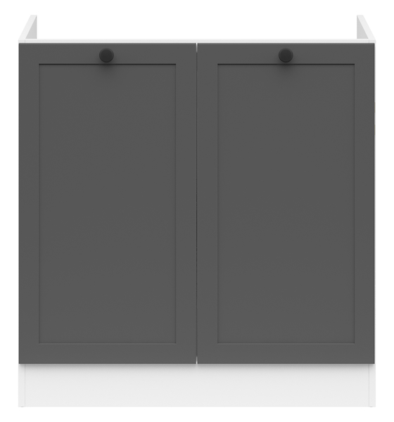 Szafka kuchenna pod zlewozmywak Junona Line 80 cm grafit