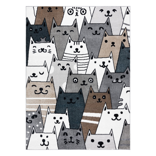 Dywan FUN Gatti dla dzieci, koty, kotki multi kolorowy 120x170 cm