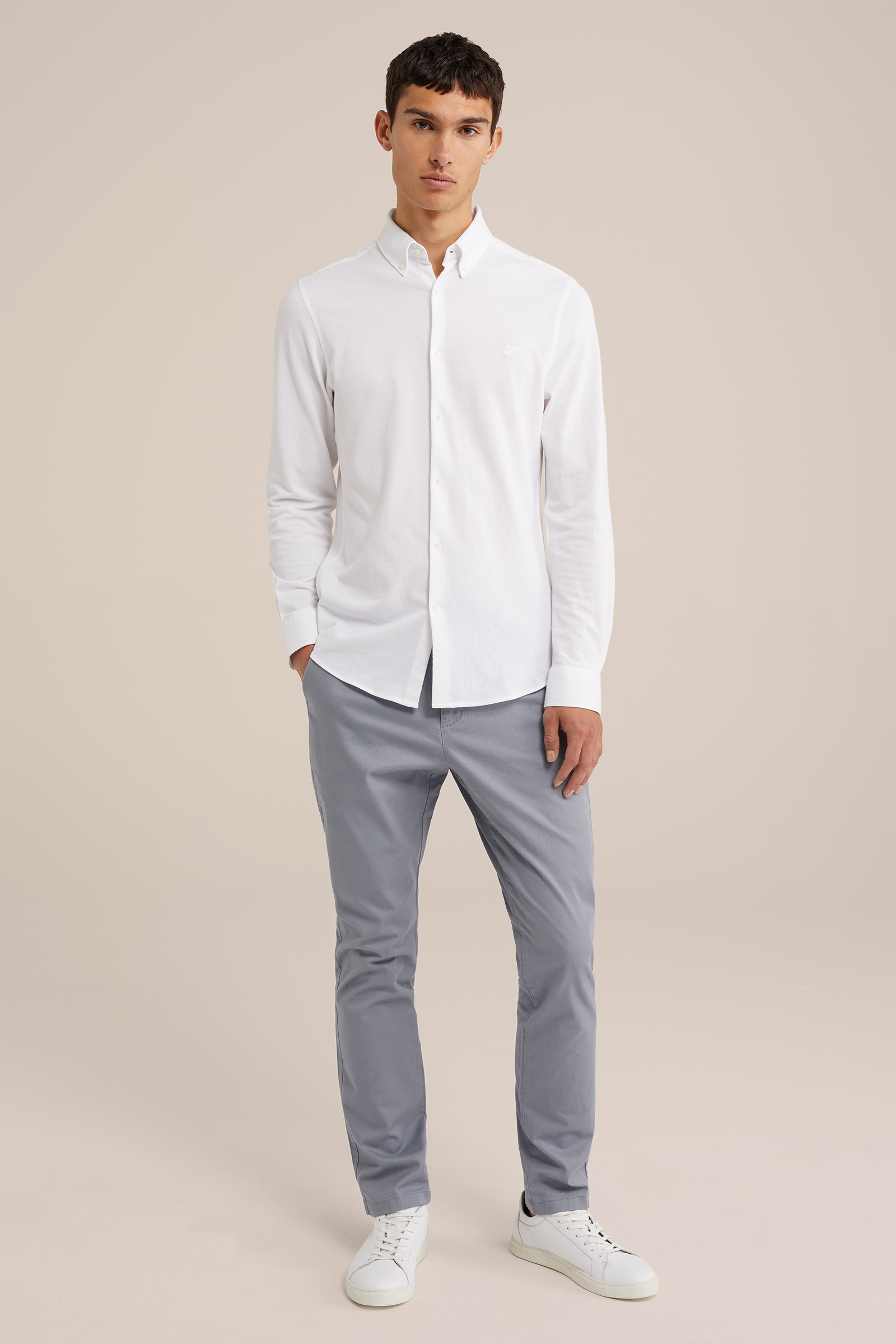 Heren slim fit chino met stretch