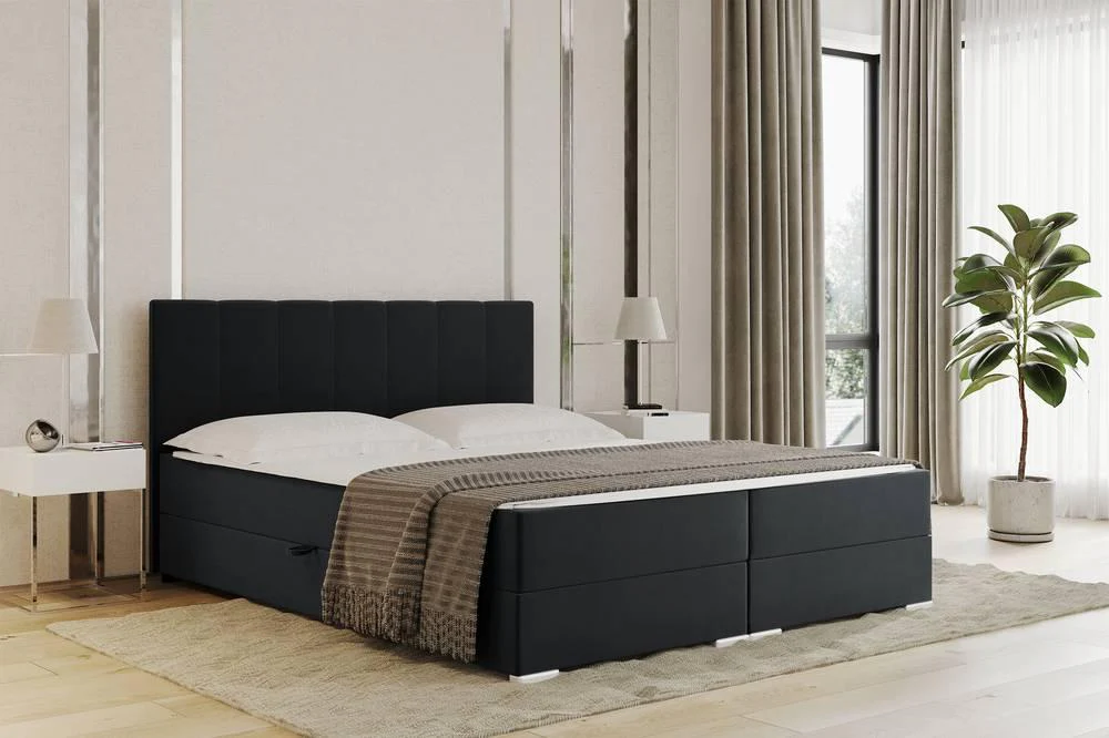Boxspring Jaya 160x200 cm fluweel met opbergruimte