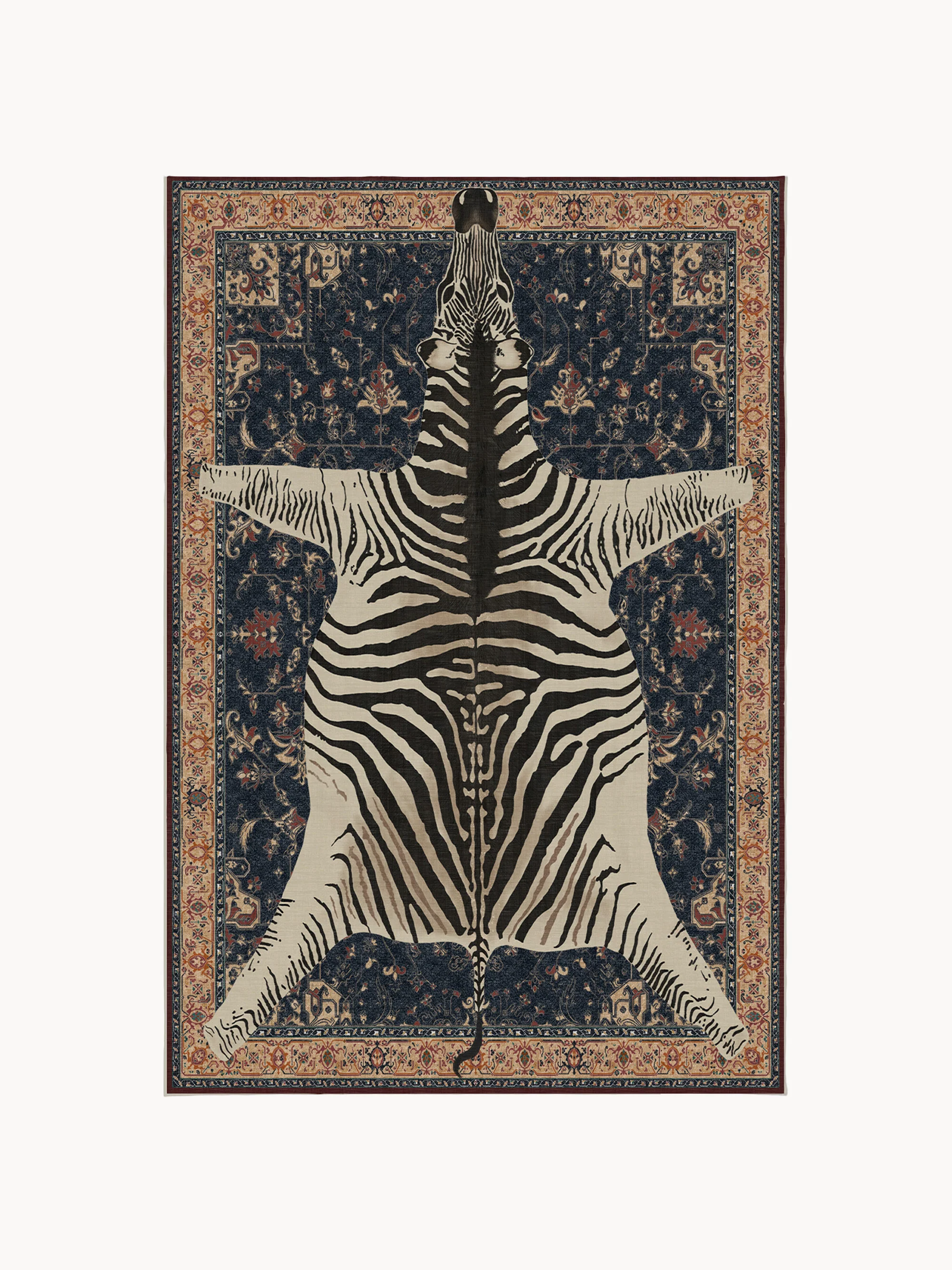 Waschbarer Kurzflor-Teppich Safari von Iris Apfel