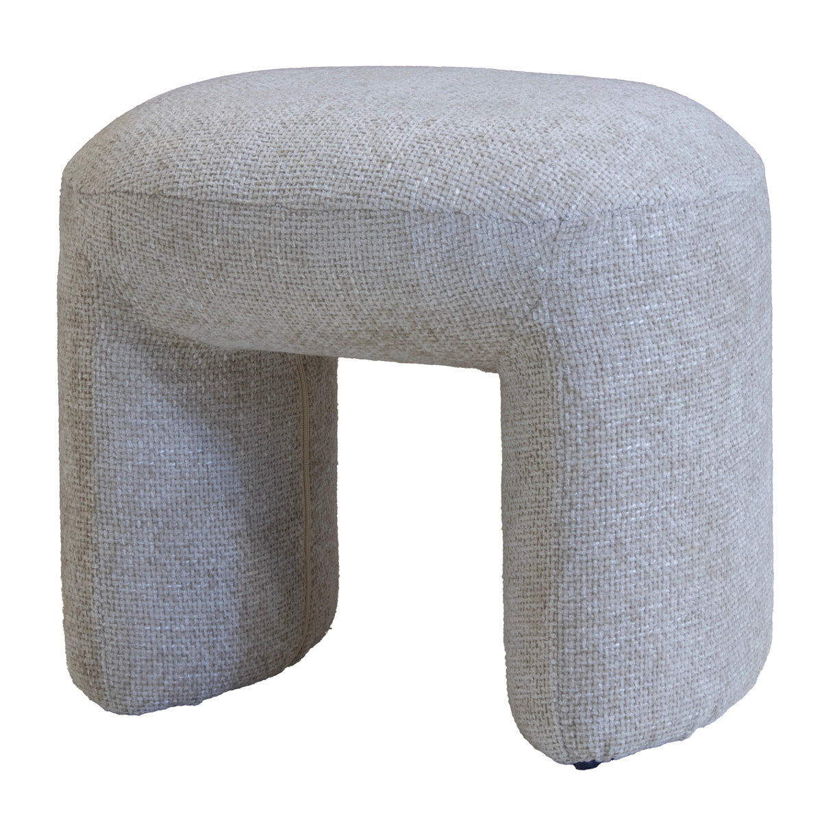 Giga Meubel Poef Raven - Taupe - Stof - 47x42x42cm