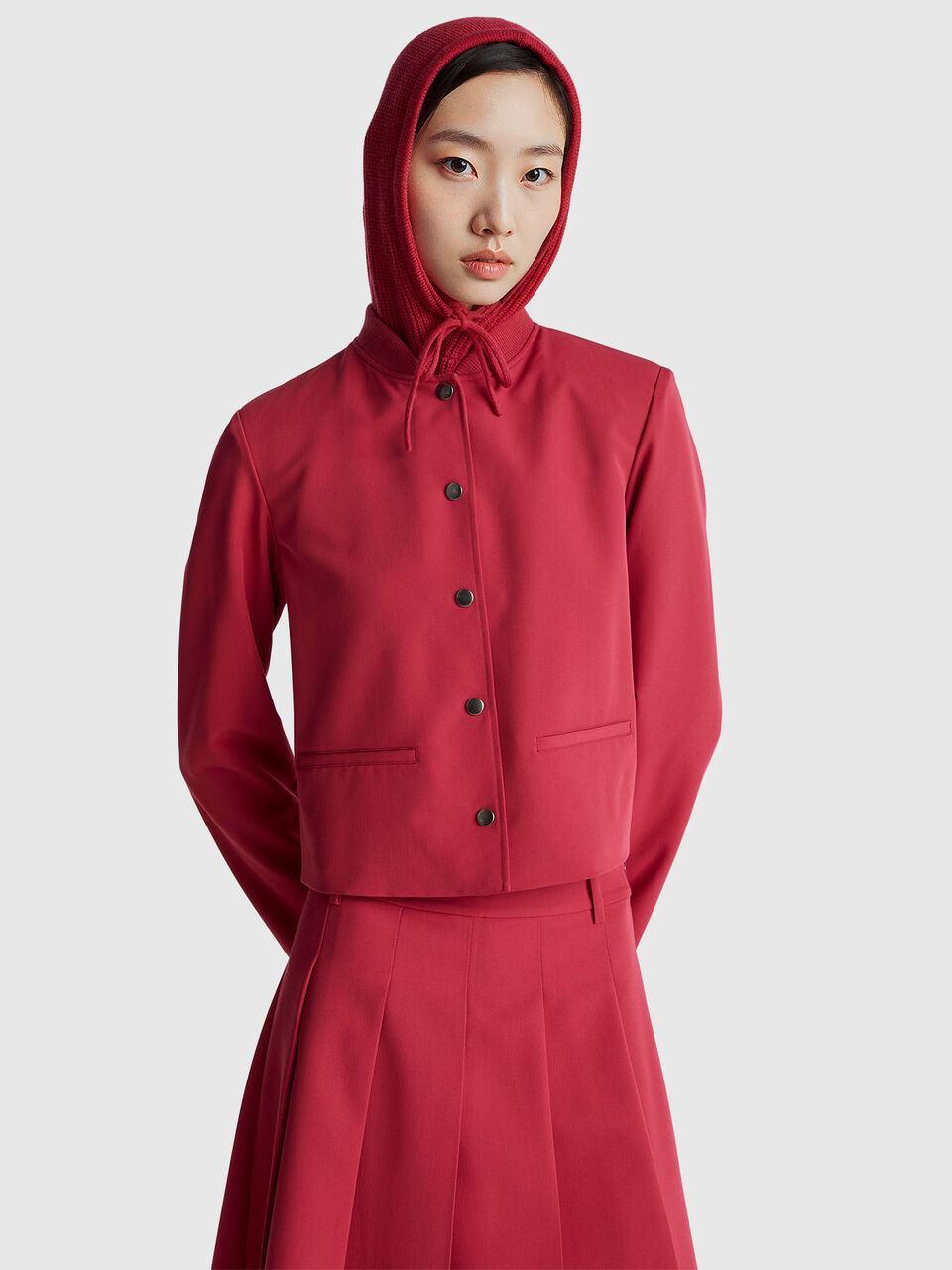 Stretch viscose blend jacket