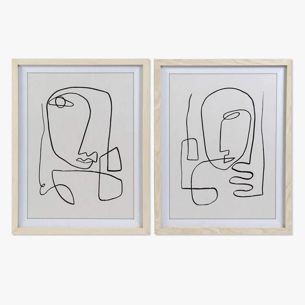 Quadro Rosto Linear 2A