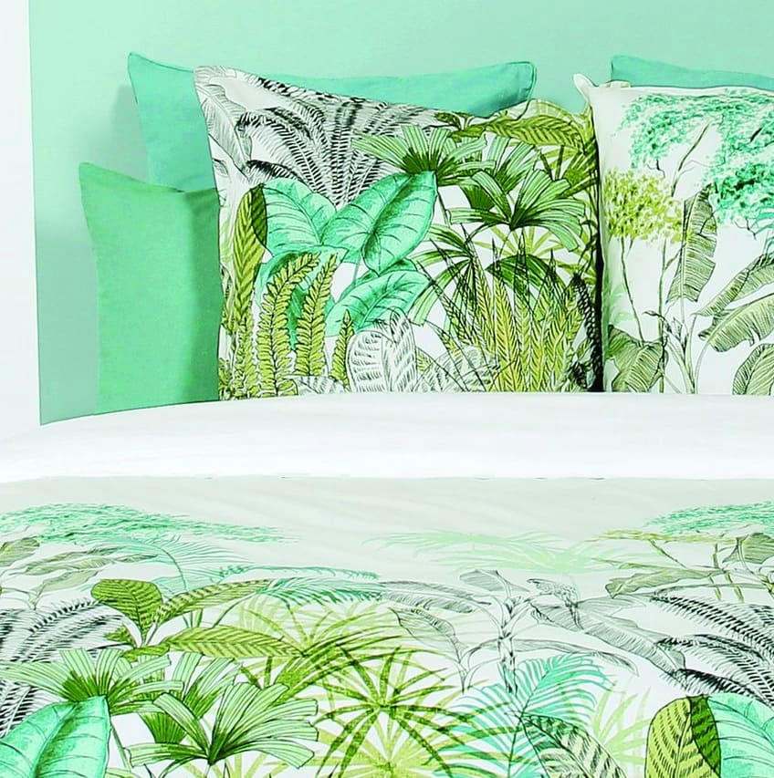 BALISIA - Parure housse de couette percale de coton blanc 220x240 cm