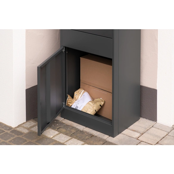 Paketkasten »Piet«, BxHxT: 50 x 105 x 37 cm, anthrazit, Stahl