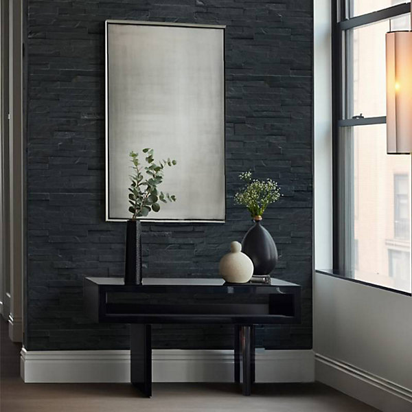 Parement pierre naturelle 0,468 m2 Quartz noir
