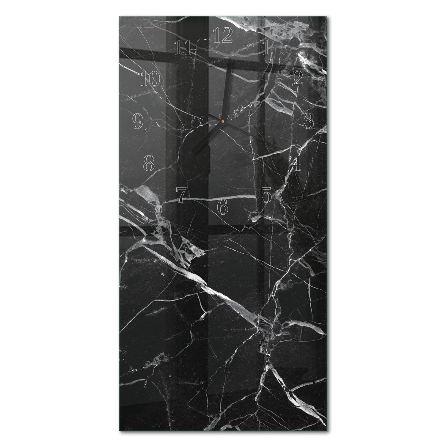Designerski zegar 30x60 Grafit dekoracyjny na ścianę