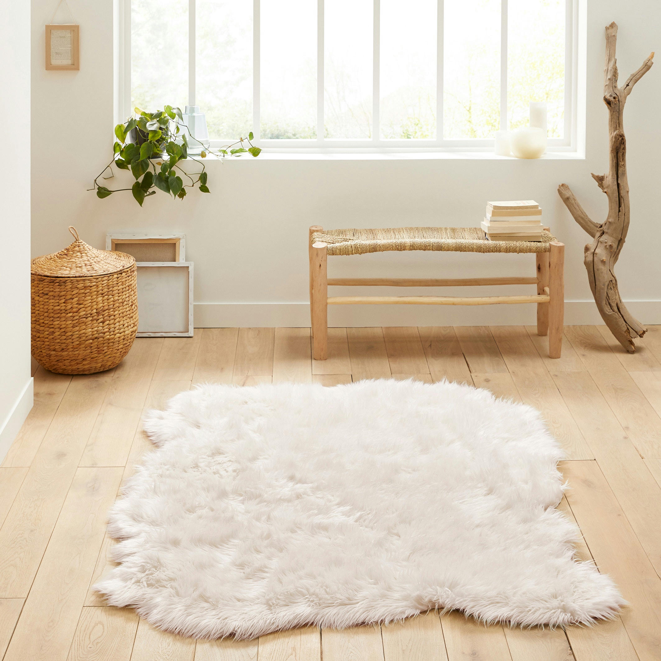 Tapis effet peau de mouton, Livio, 135 x 190 cm