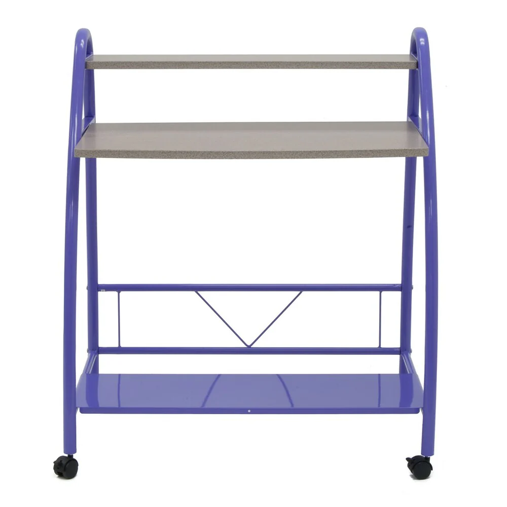 Calico Designs Purple Arc Desk with Casters