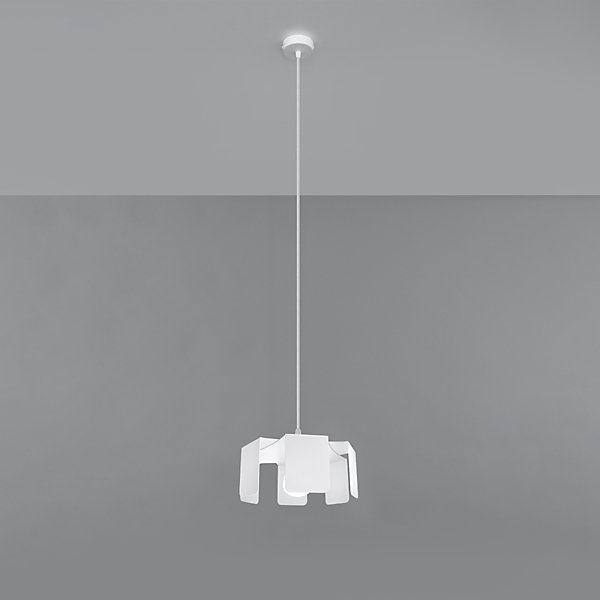 Lampe suspendue en acier 1 lampes 24x24x110cm Sollux