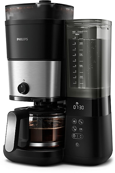 Cafetière filtre - PHILIPS - HD7888/01 - Grind &Brew avec broyeur - 1.25L - Métal