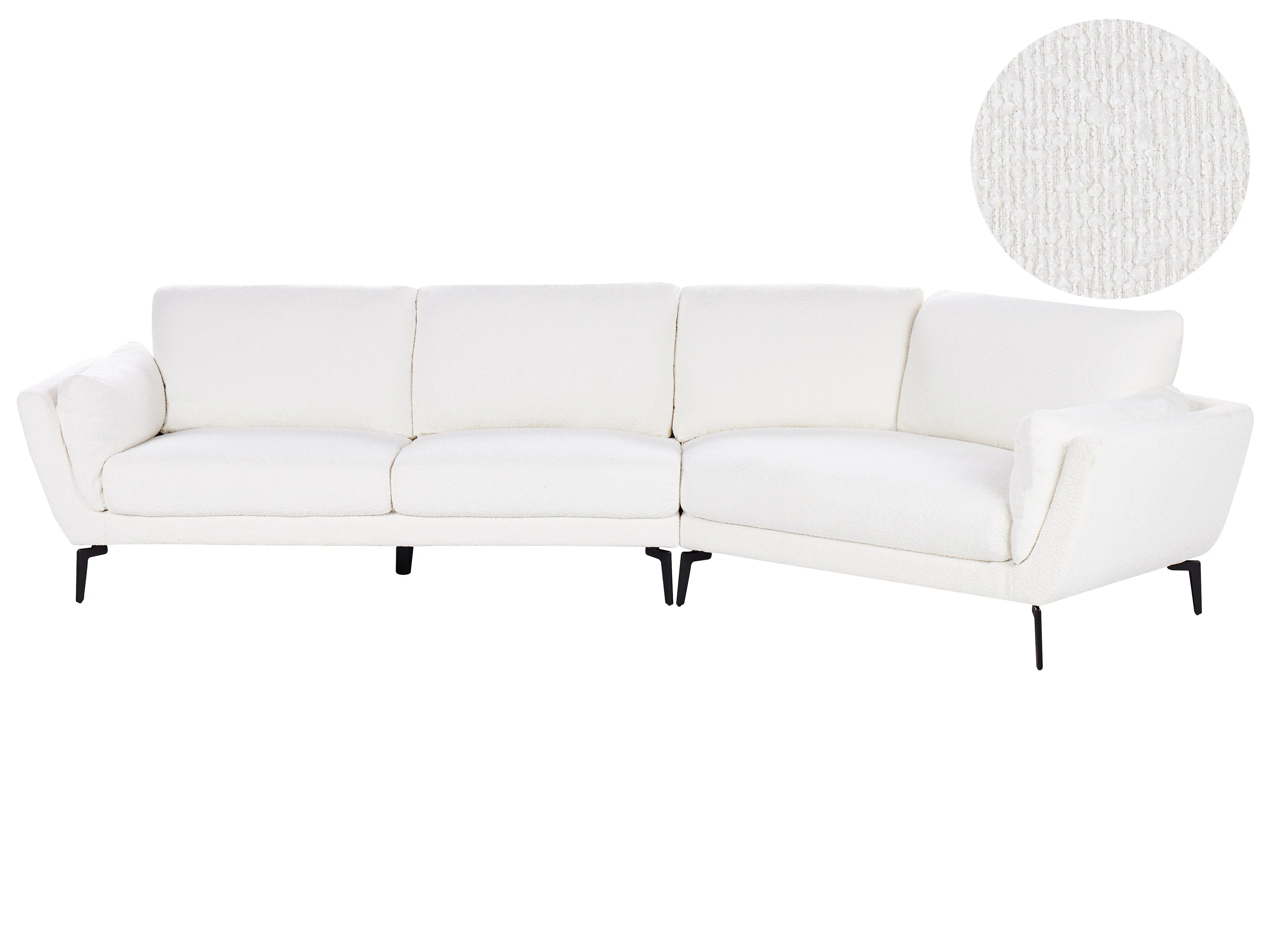 Sofa 3 Seater KANSSELI Boucle White