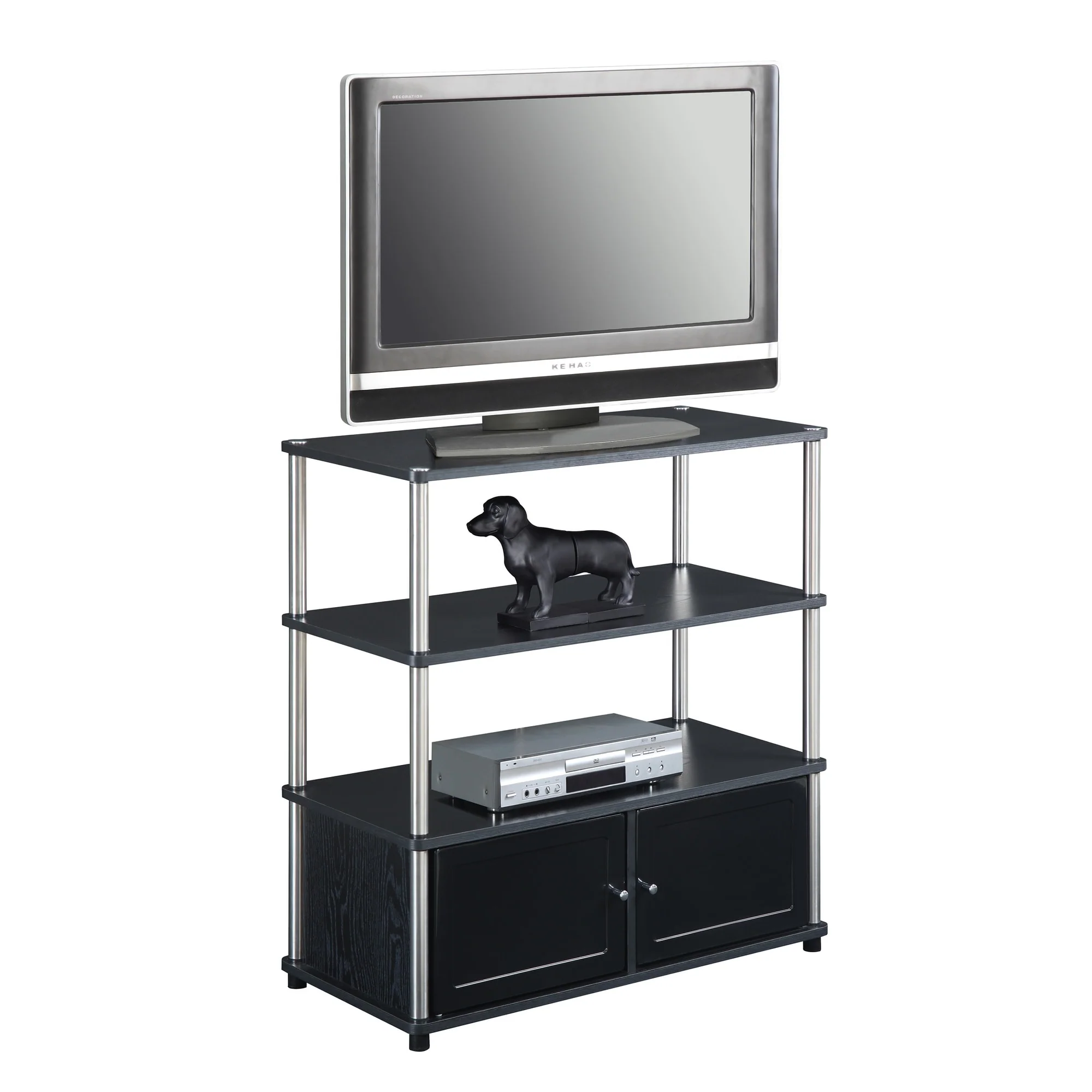 Convenience Concepts Designs2Go Highboy 40 inch TV Stand with Storage Cabinets and Shelves