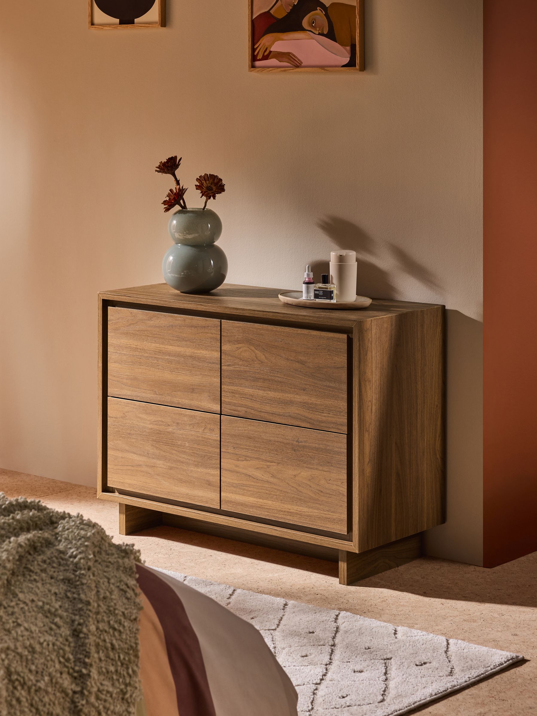 Kaci Regular Chest in Dark Walnut Effect