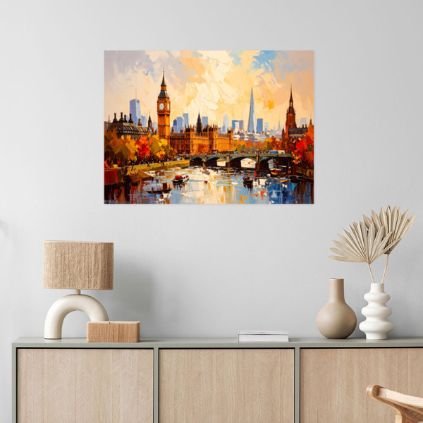 Naklejka samoprzylepna Feeby Panorama Londynu Big Ben 30x20