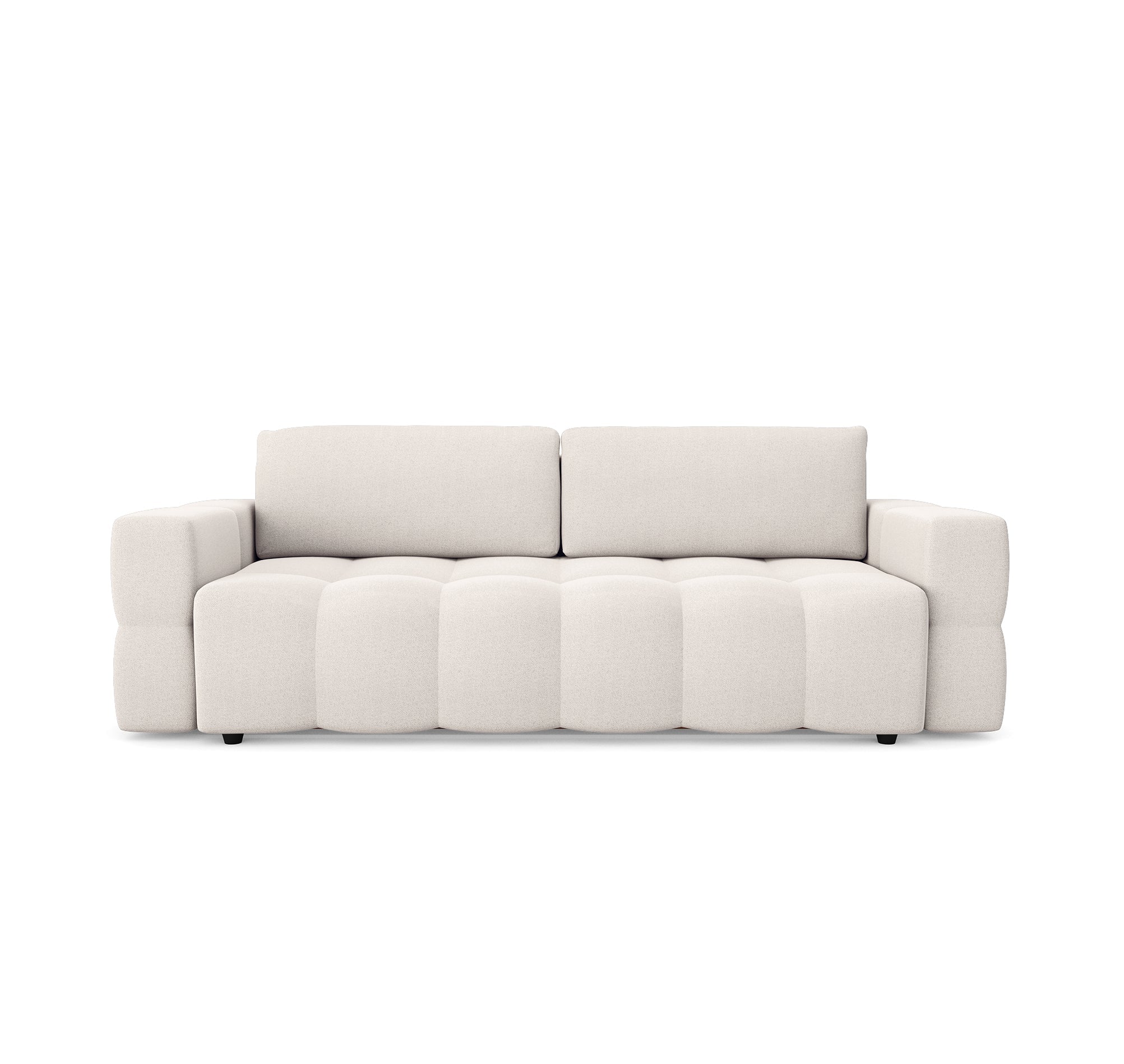 Rechte bank GABRIEL 4 personen Geweven stof Crème