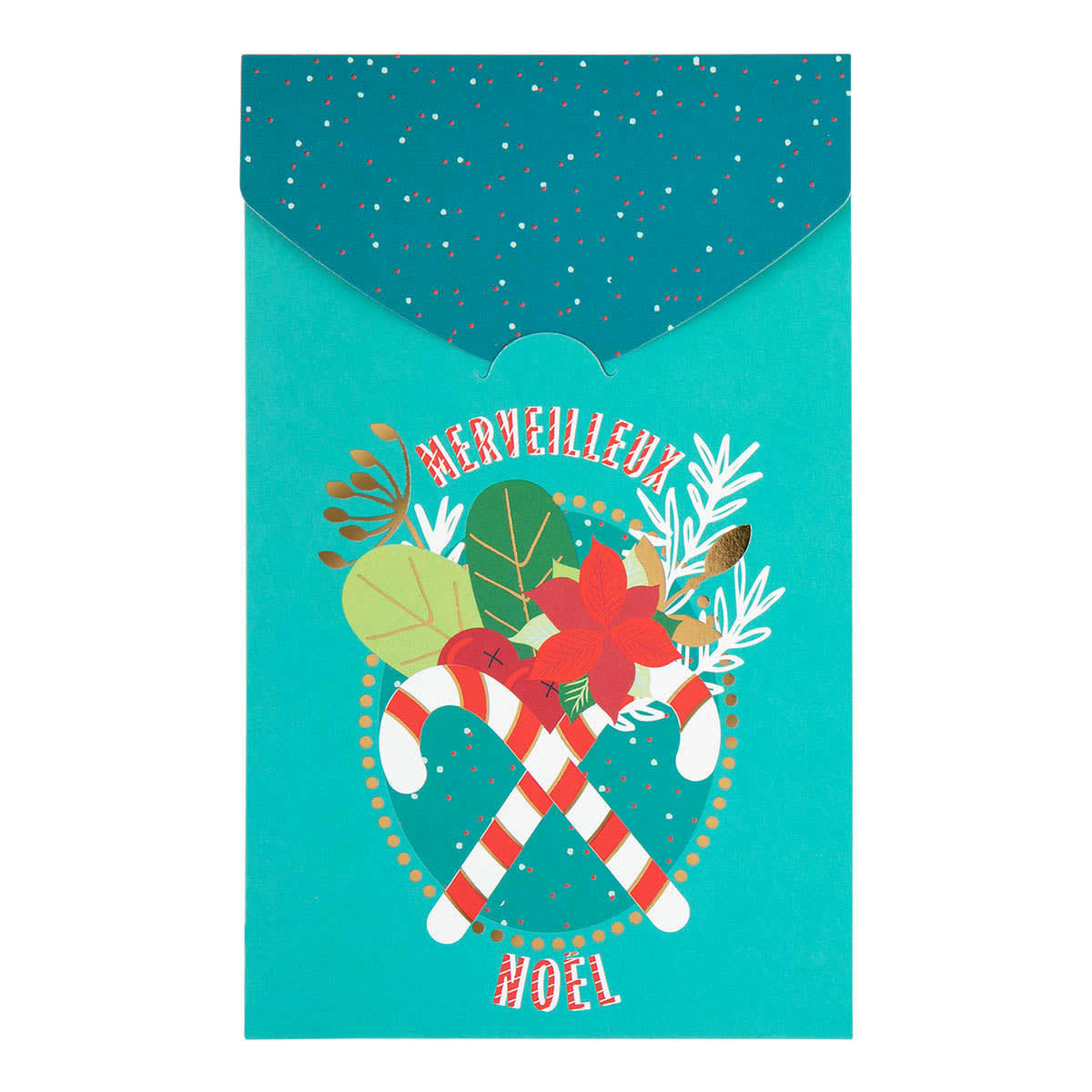 - Carte De Vœux Surprise Poinsetia Gui