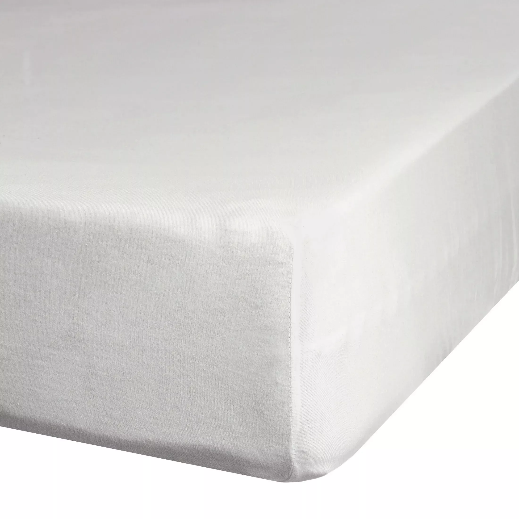 Prześcieradło jersey z gumką 160x200 cm z bawełny kolor jasnokremowy140 g/m2