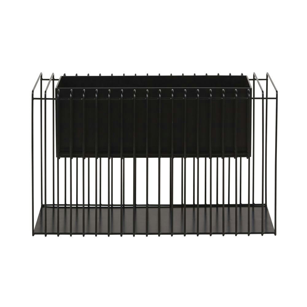 FREJA - Jardinière en métal gris anthracite