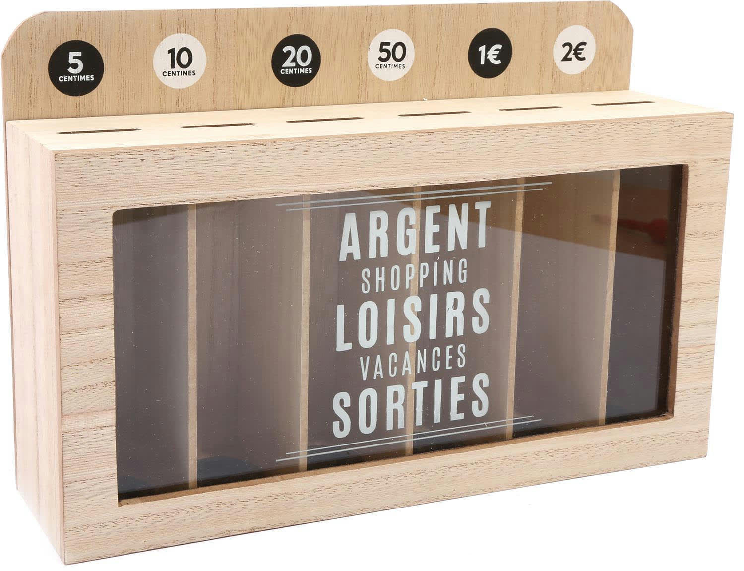 - Tirelire compartimentée shopping 30x20 cm