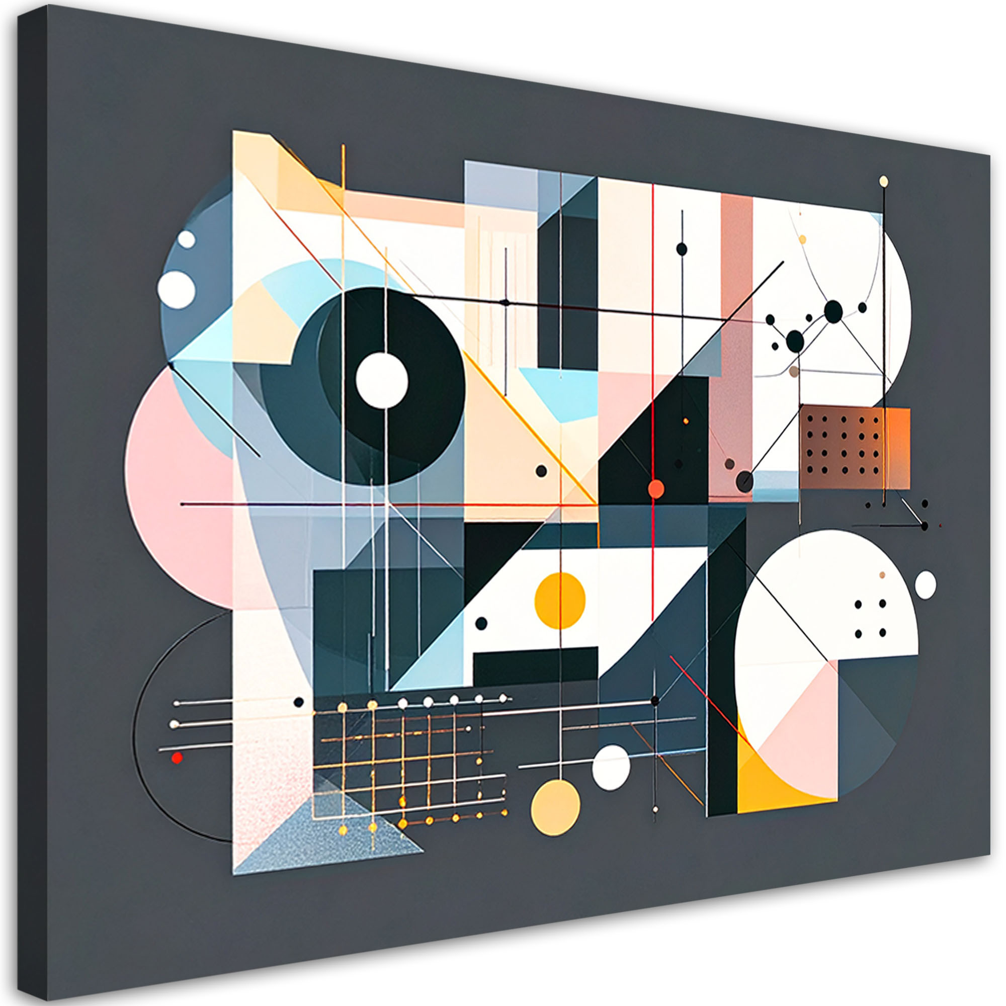 Obraz nowoczesny do salonu biura, Bauhaus Abstrakcja 30x20