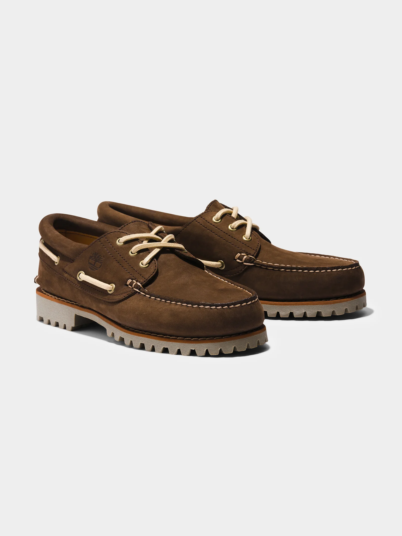 Mens 3 Eye Classic Lug Handsewn Boat Shoes