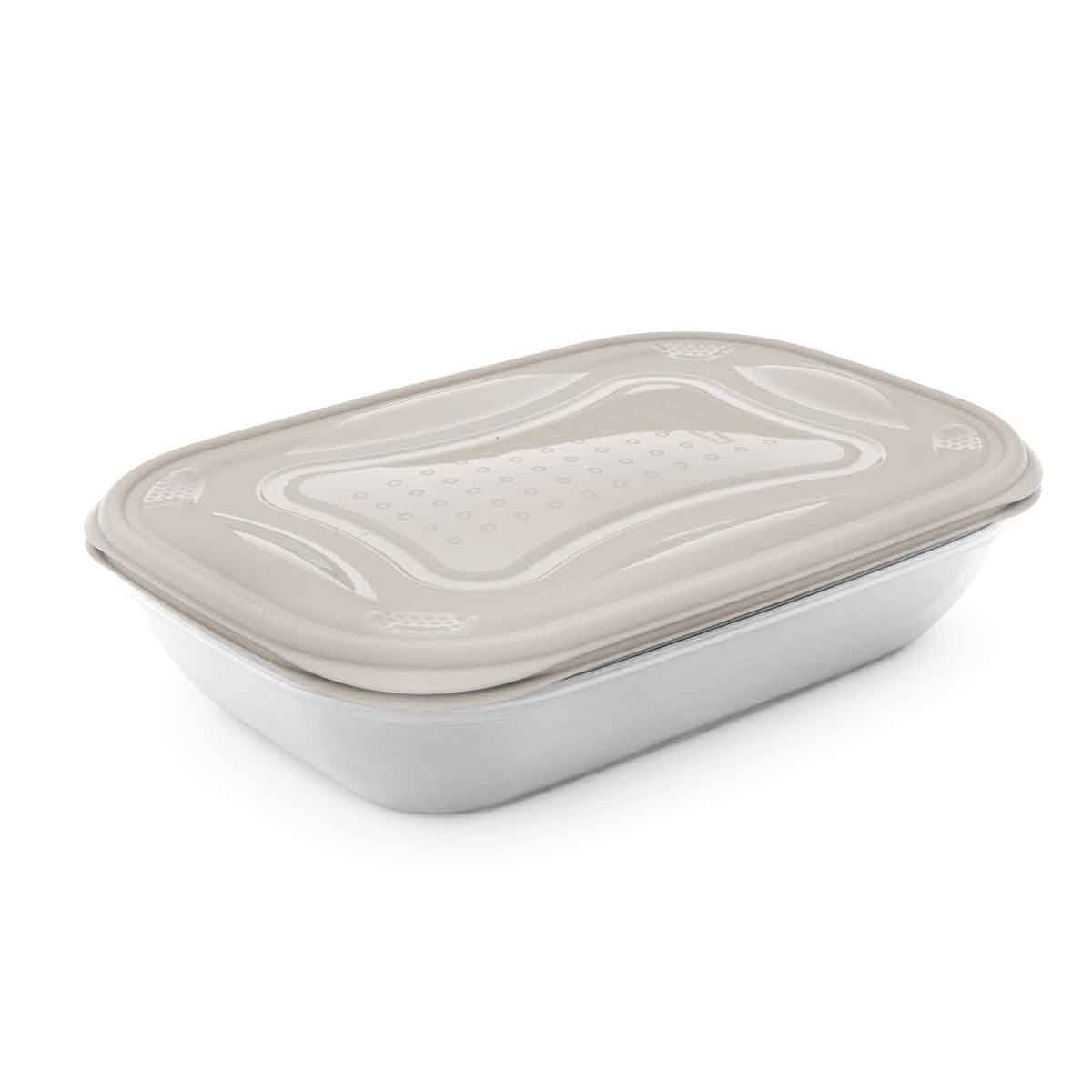 Conjunto de 2 caixas retangulares PRACTICFRESH bege 1,4l