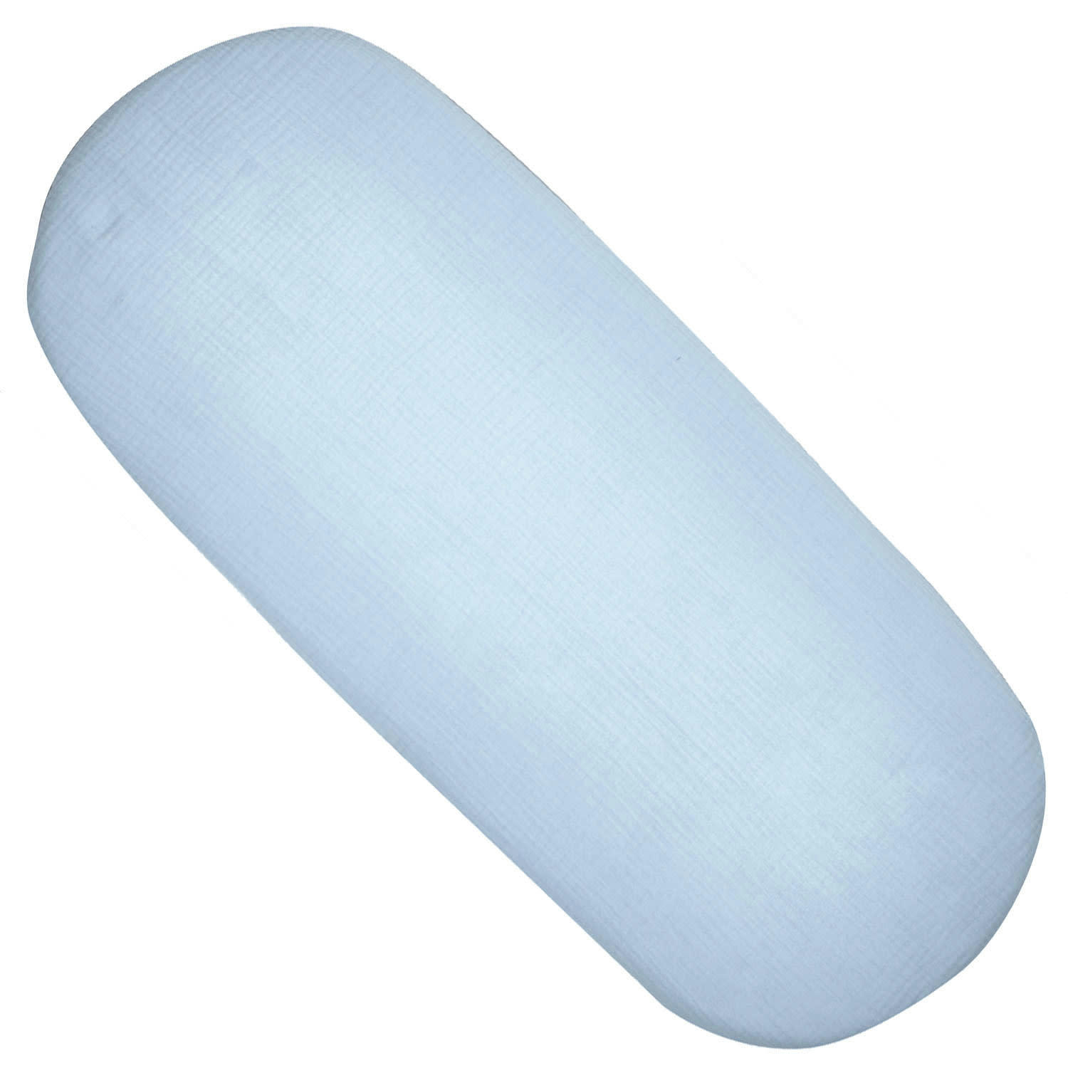 JEANNE - Drap housse couffin ovale en gaze de coton  72 x 32cm