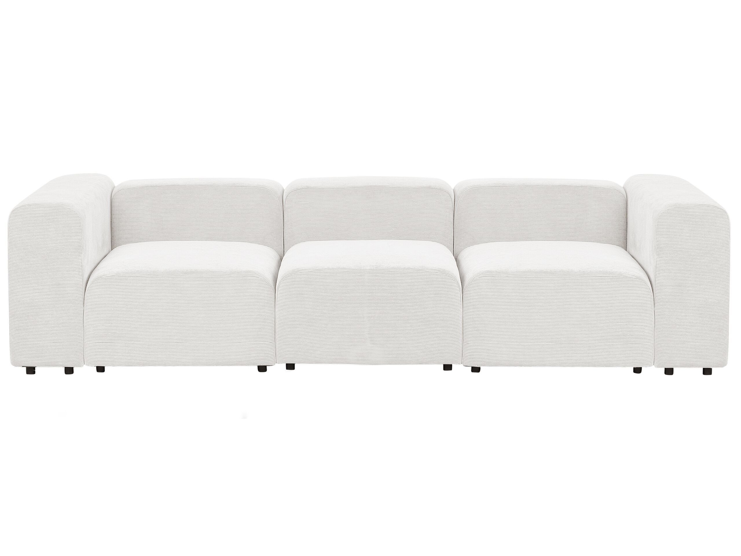Sofa modułowa 3-osobowa sztruks biała
