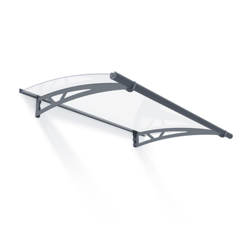 Marquise de porte Altair gris foncé 150,5 x 91,5 cm CANOPIA