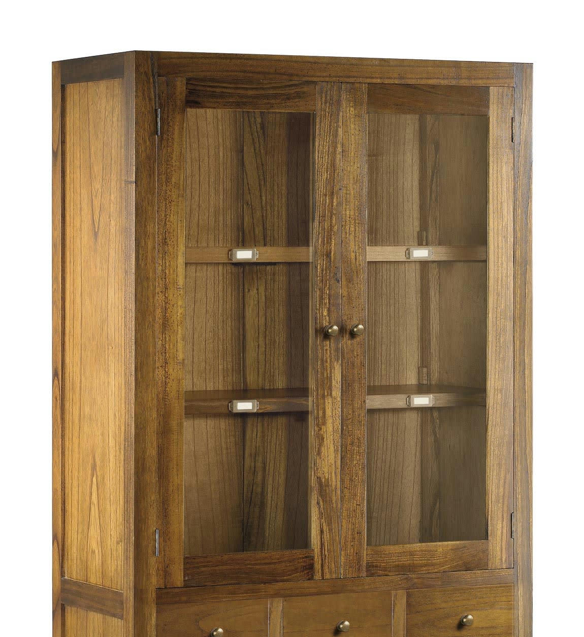 STAR - Vitrine en bois marron, H 190 cm